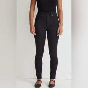 Madewell Curvy High-Rise Skinny Tall 33T Black Frost Dark Grey Jeans